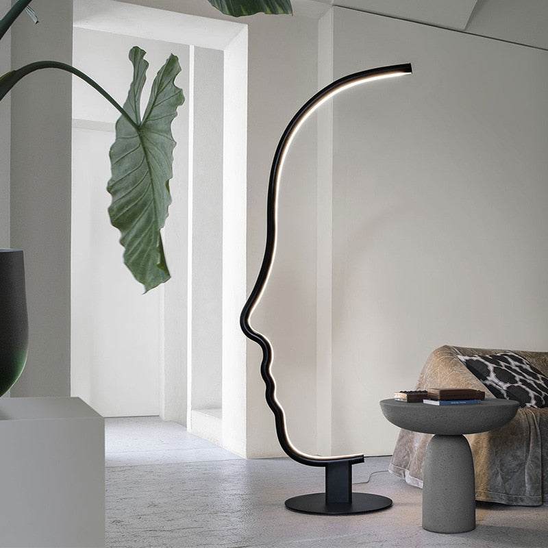 Human Face LED Floor Lamp - Home Decor - Indoor Lighting Fixture