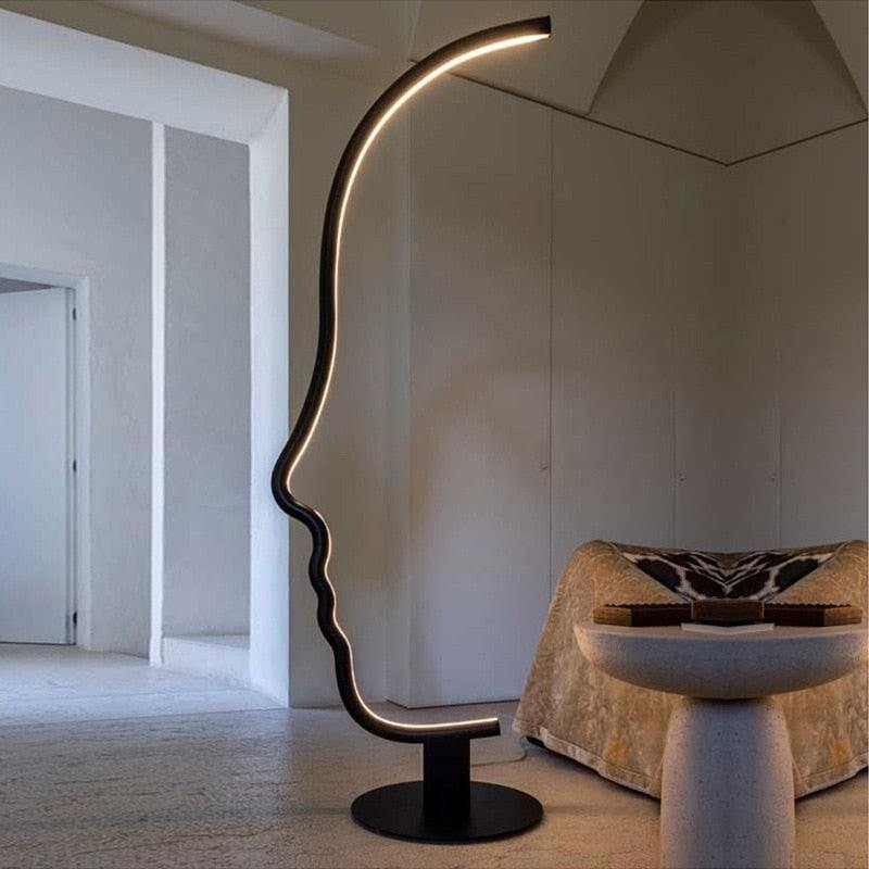 Human Face LED Floor Lamp - Home Decor - Indoor Lighting Fixture arclightsdesign