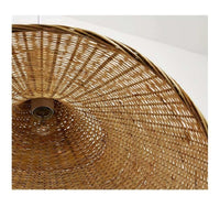 Indoor Light Fixtures - Straw Hat Pendant Light - Bamboo Handmade Lampshade arclightsdesign