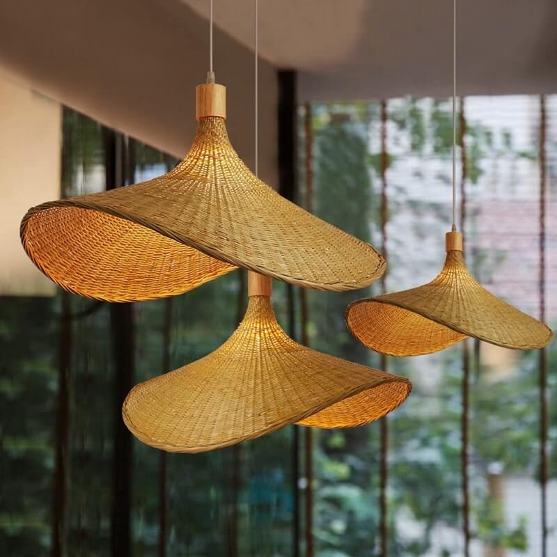 Bamboo on sale light fitting