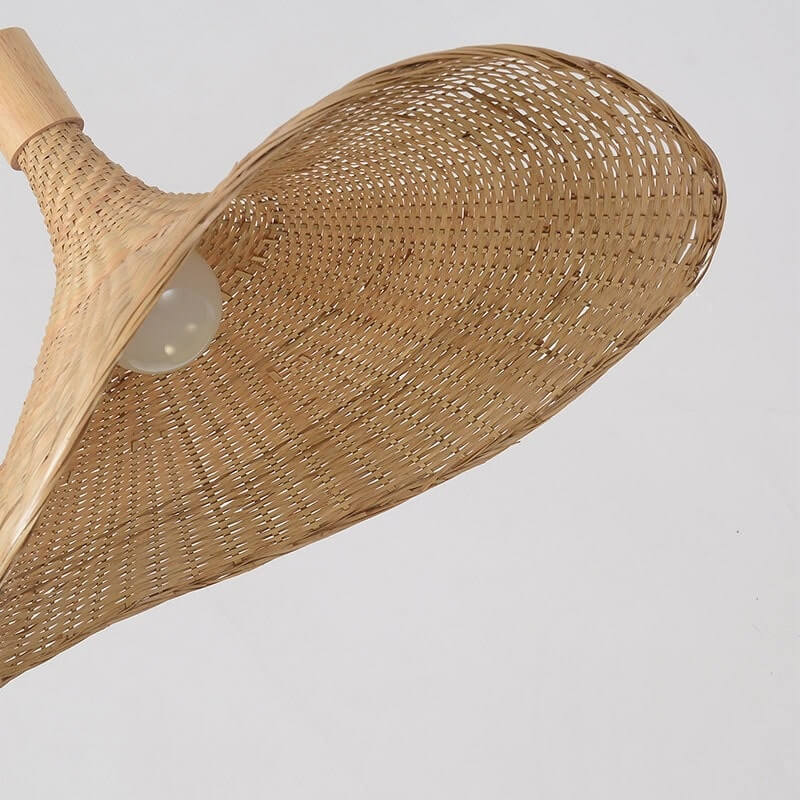 Indoor Light Fixtures - Straw Hat Pendant Light - Bamboo Handmade Lampshade arclightsdesign