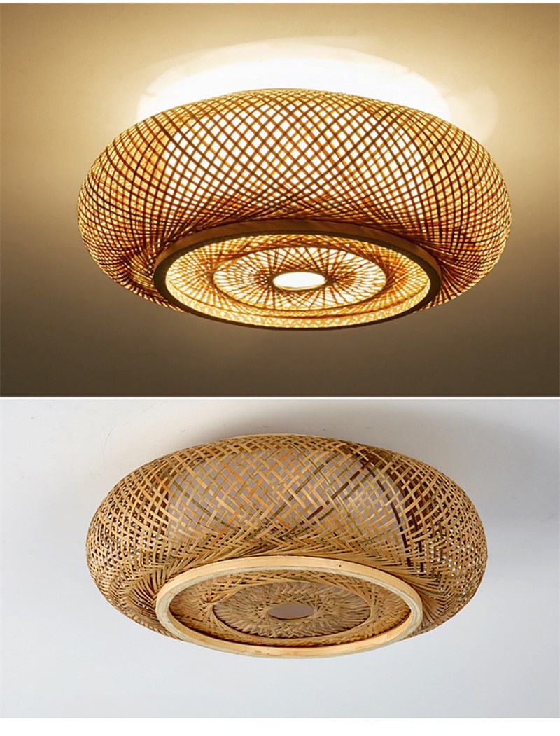 Bamboo lamp deals shade design