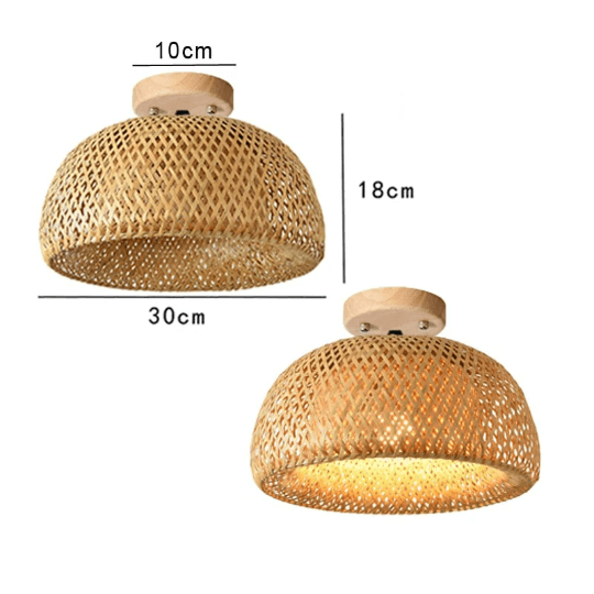 Modern Bamboo Ceiling Light Donut Shape - Bamboo Hanging Lights - Eco Friendly Lamp arclightsdesign