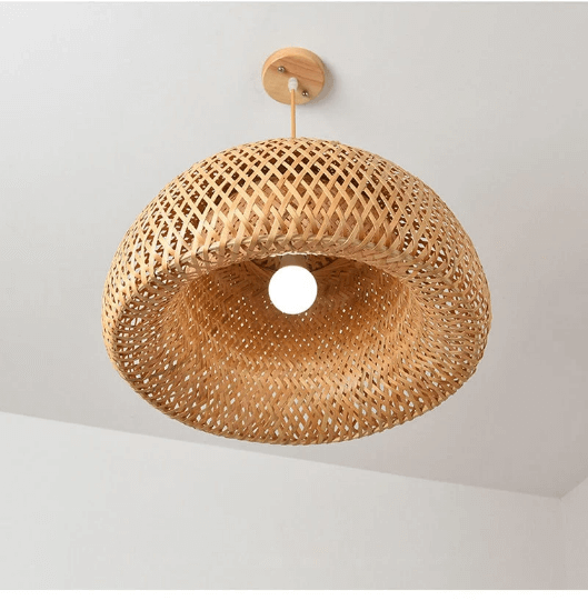 Modern Bamboo Light Donut Shape - Natural Bamboo Hanging Light - Bamboo Dome Shade - More Sizes Options arclightsdesign