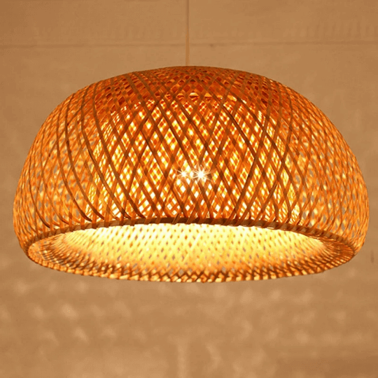 Modern Bamboo Light Donut Shape - Natural Bamboo Hanging Light - Bamboo Dome Shade - More Sizes Options arclightsdesign