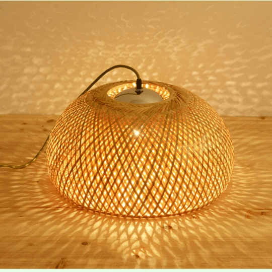 Modern Bamboo Light Donut Shape - Natural Bamboo Hanging Light - Bamboo Dome Shade - More Sizes Options arclightsdesign