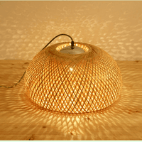 Modern Bamboo Light Donut Shape - Natural Bamboo Hanging Light - Bamboo Dome Shade - More Sizes Options arclightsdesign