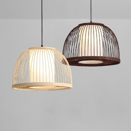 Modern Bamboo Pendant Lamp Shade - Rattan Wicker Light - Bamboo Stick Lampshade arclightsdesign