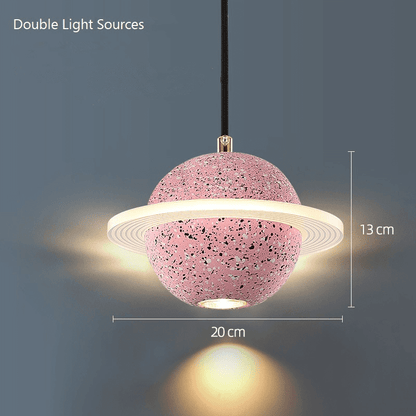 Modern LED Cement Pendant Lamp Indoor - Cement Planet Chandelier - Hanging Light Fixture arclightsdesign