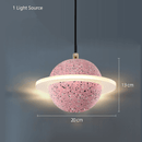 Modern LED Cement Pendant Lamp Indoor - Cement Planet Chandelier - Hanging Light Fixture arclightsdesign