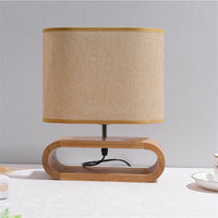 Modern Wood Table Lamp- Cloth Lampshade - Night Table Lamp- Eco-friendly Lamp arclightsdesign