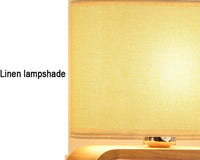 Modern Wood Table Lamp- Cloth Lampshade - Night Table Lamp- Eco-friendly Lamp arclightsdesign