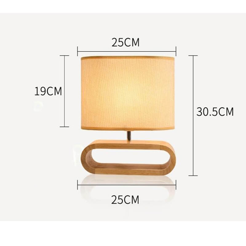 Modern Wood Table Lamp- Cloth Lampshade - Night Table Lamp- Eco-friendly Lamp arclightsdesign