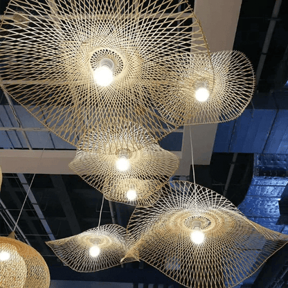 New Charming Bamboo Hallway Pendant Light - Butterfly Bamboo Pendant Light - Handmade Lamps arclightsdesign
