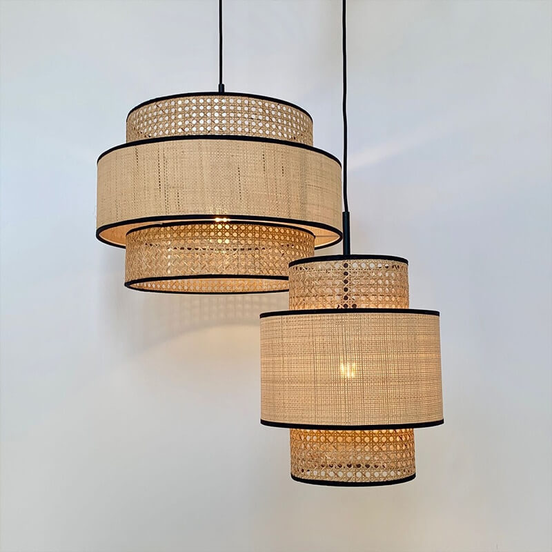 New Handmade Japanese Pendant Light - Rattan Lampshade - Bamboo Pendant Light arclightsdesign