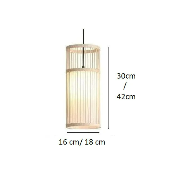 New Model Bamboo Pendant Light- Rattan Kitchen Island Lighting - Japanese Bamboo Chandelier arclightsdesign