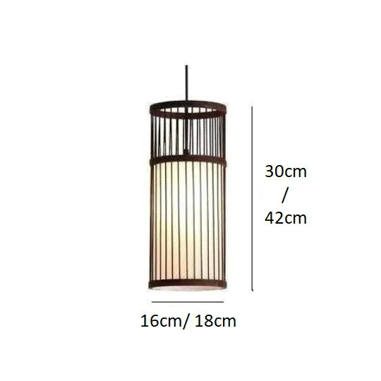 New Model Bamboo Pendant Light- Rattan Kitchen Island Lighting - Japanese Bamboo Chandelier arclightsdesign