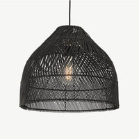 New Rattan Pendant Light - Black Rattan Lamp Shade - Hand Woven Lampshade arclightsdesign