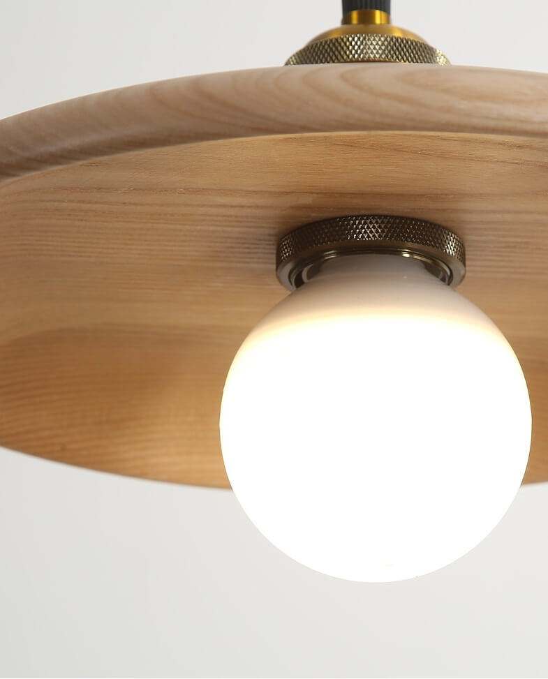 Nordic Flying Saucer Wood Pendant Lights - Retro Wooden Hanging Light for Kitchen/ Livingroom/ Bedroom arclightsdesign