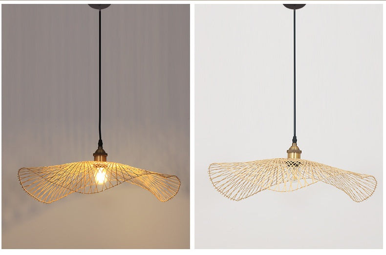 Single Layer - Handcrafted Bamboo Pendant Lamp - Butterfly Pendant Light - Hallway Pendant Light arclightsdesign