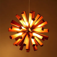 Solid Wood Oak Chandelier - Solid Wood Pendant Lights - Pendant Lamp Wood arclightsdesign