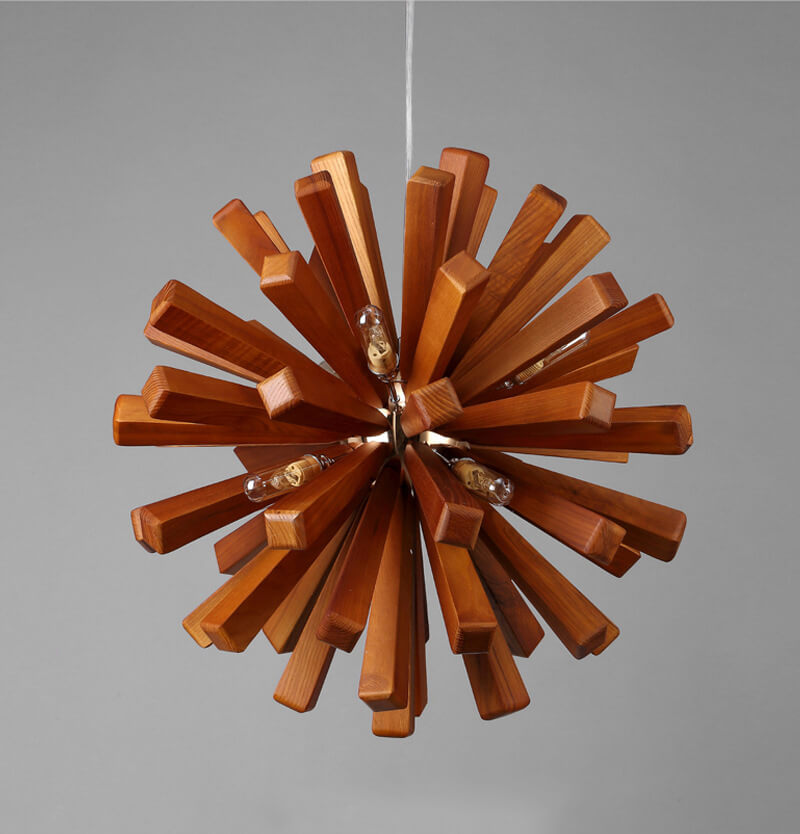 Solid Wood Oak Chandelier - Solid Wood Pendant Lights - Pendant Lamp Wood arclightsdesign