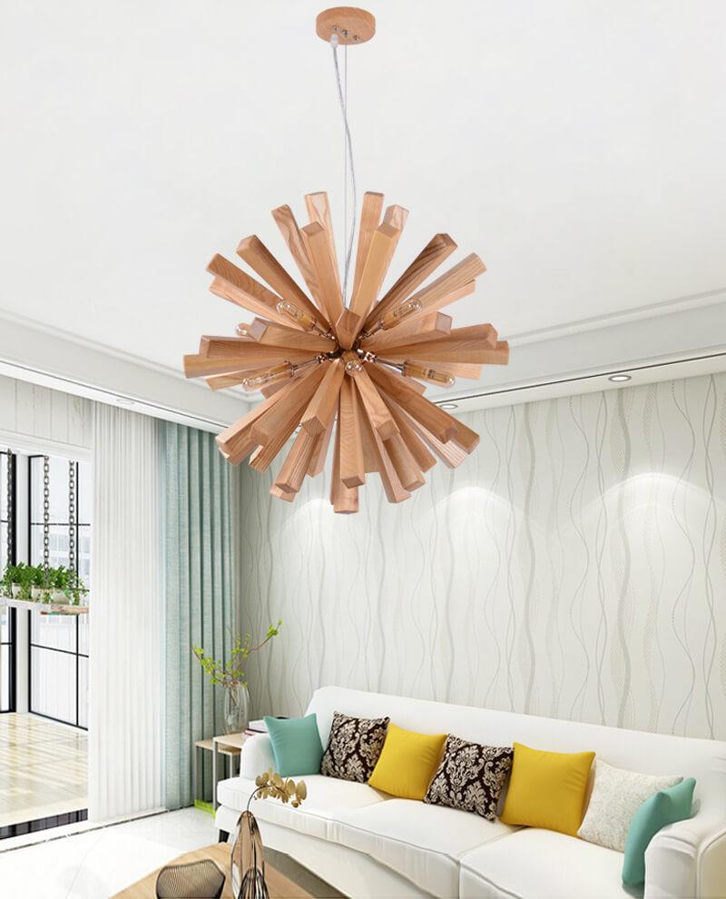 Solid Wood Oak Chandelier - Solid Wood Pendant Lights - Pendant Lamp Wood arclightsdesign