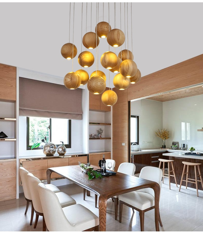 Solid Wood Vintage Kitchen Island Light - Kitchen Island Chandelier - Kitchen / Living room/ Home Decor arclightsdesign