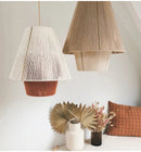 Vintage Rope Chandelier - Hemp Rope Pendant Lamp - Hand Woven Hanging Light arclightsdesign