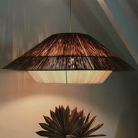 Vintage Rope Chandelier - Hemp Rope Pendant Lamp - Hand Woven Hanging Light arclightsdesign