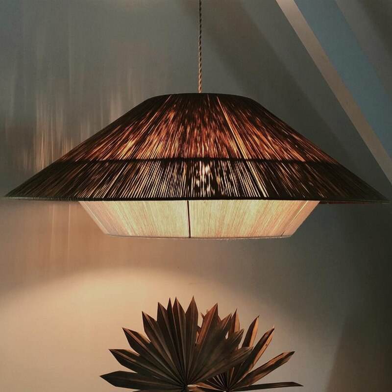 Vintage Rope Chandelier - Hemp Rope Pendant Lamp - Hand Woven Hanging Light arclightsdesign