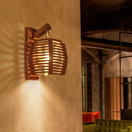 Vintage Wooden Wall Lights - Solid Wood Wall Lamps - Wooden Light Fixture - Sconce Lamp