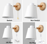 Wall Light Scones with Switch Beside - Iron Wood Wall Lamp - Nordic Wall Lamp arclightsdesign