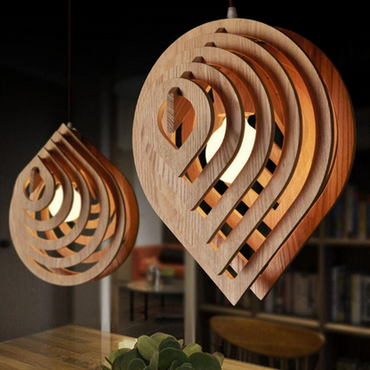 Wooden hanging light deals fixtures