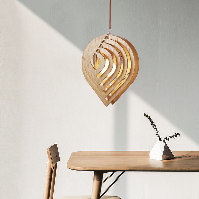 Wooden light fixtures deals pendant